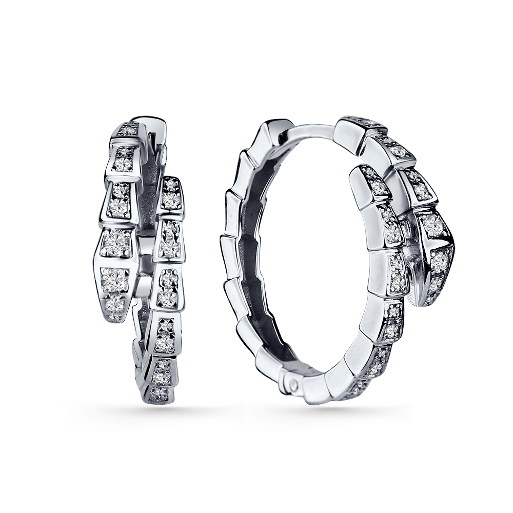 Ювелирное изделие - Серьги из серебра с фианитами в магазине Best-Gold 147308