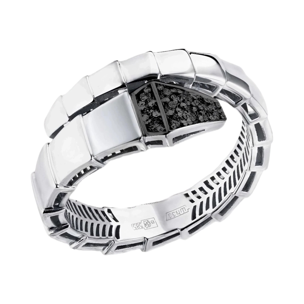 Кольцо из белого золота с бриллиантами