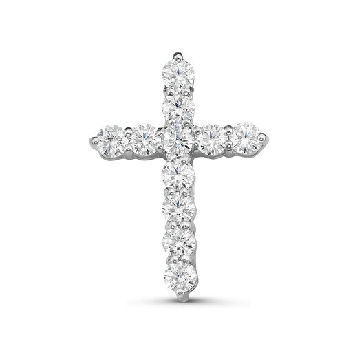 Крест из серебра с фианитами