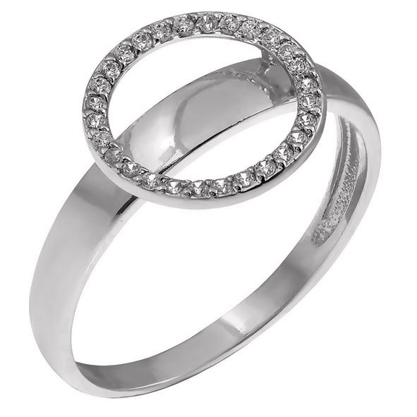 Ювелирное изделие - Кольцо из белого золота с фианитами в магазине Best-Gold 146822