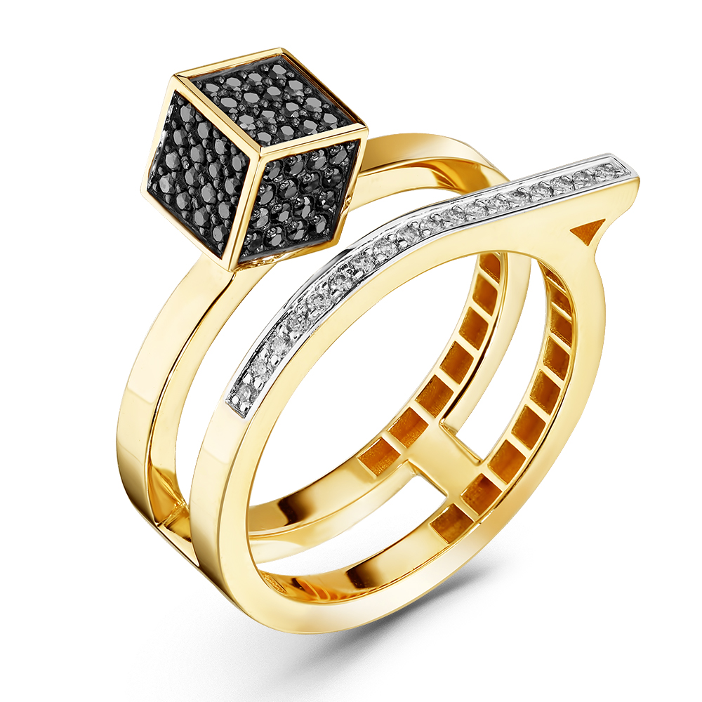 Ювелирное изделие - Кольцо из желтого золота с бриллиантами в магазине Best-Gold 151913