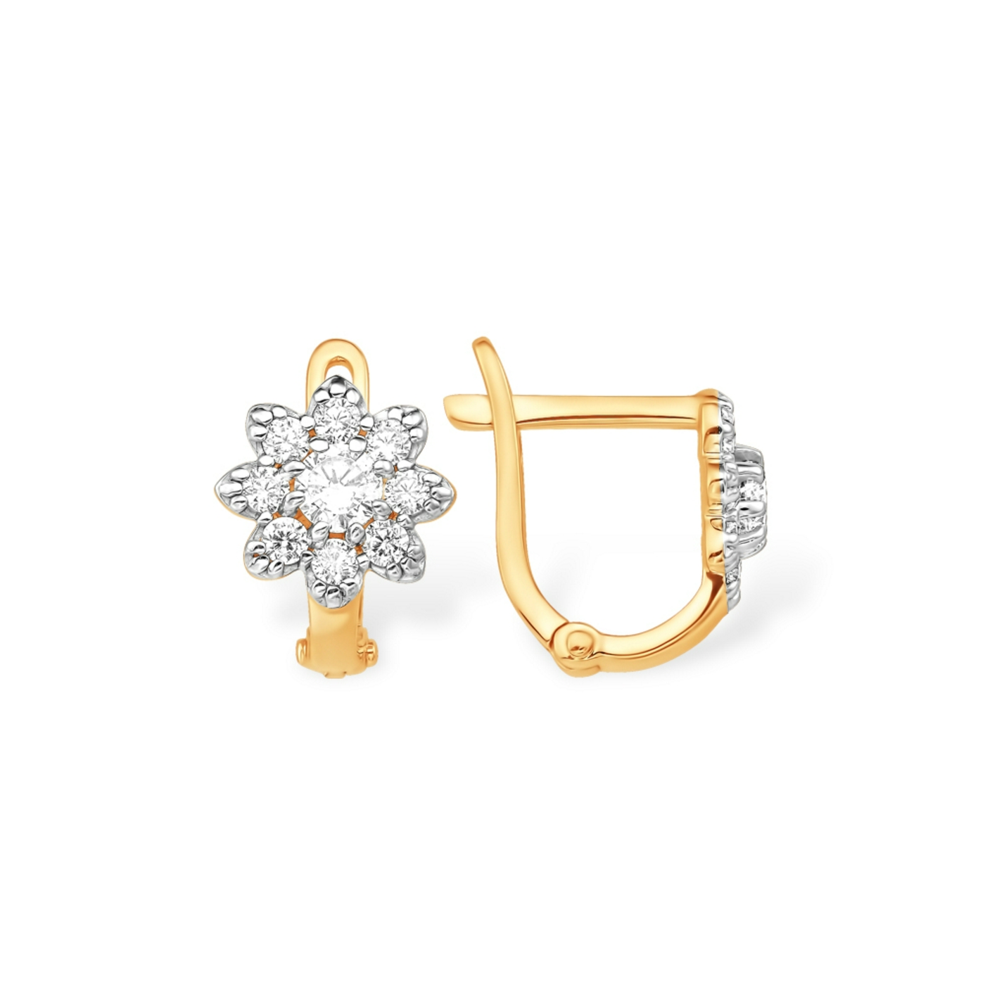 Ювелирное изделие - Серьги из красного золота с фианитами в магазине Best-Gold 151530