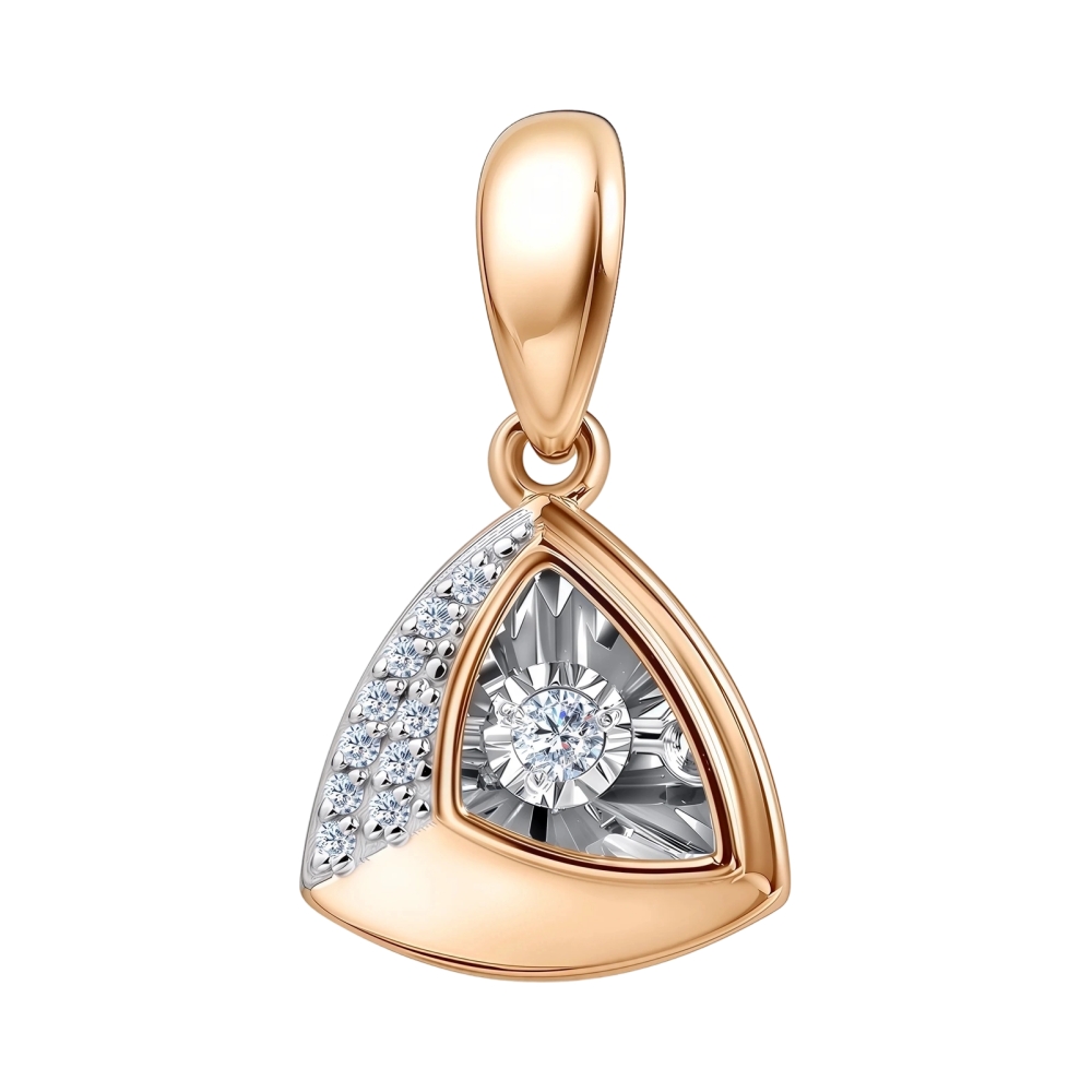 Ювелирное изделие - Подвеска из красного золота с бриллиантами в магазине Best-Gold 156119