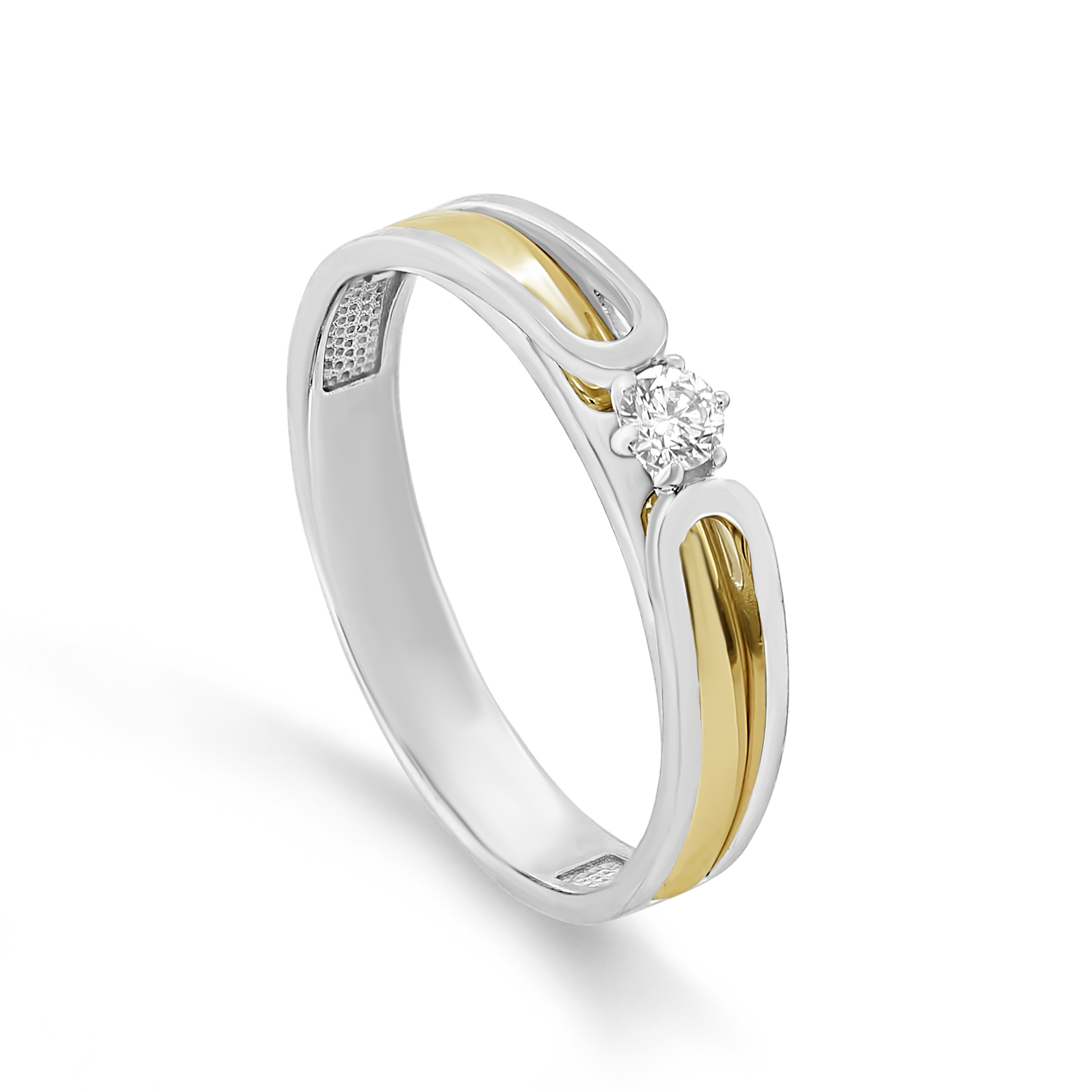 Ювелирное изделие - Кольцо из белого золота с бриллиантом в магазине Best-Gold 154925