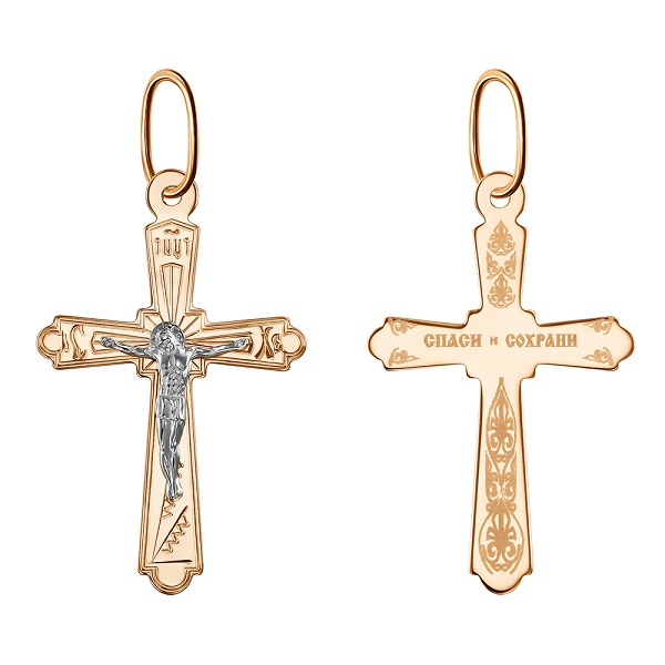 Ювелирное изделие - Крест из красного золота в магазине Best-Gold 152197