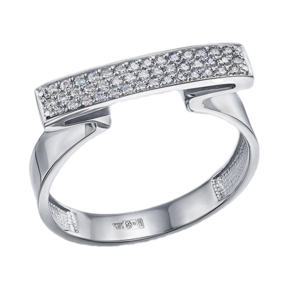 Кольцо из белого золота с бриллиантами