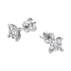 Серьги из белого золота с бриллиантами