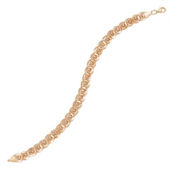 Цепь из красного золота, плетение Нонна-бисмарк