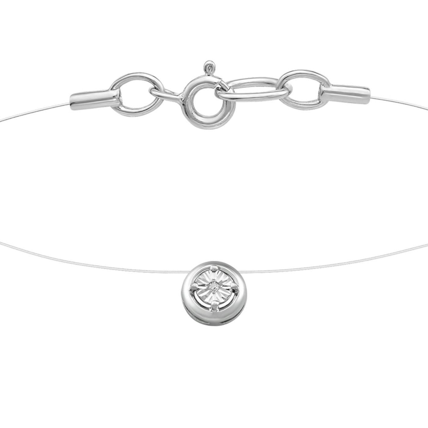 Ювелирное изделие - Колье из серебра с бриллиантом в магазине Best-Gold 153546