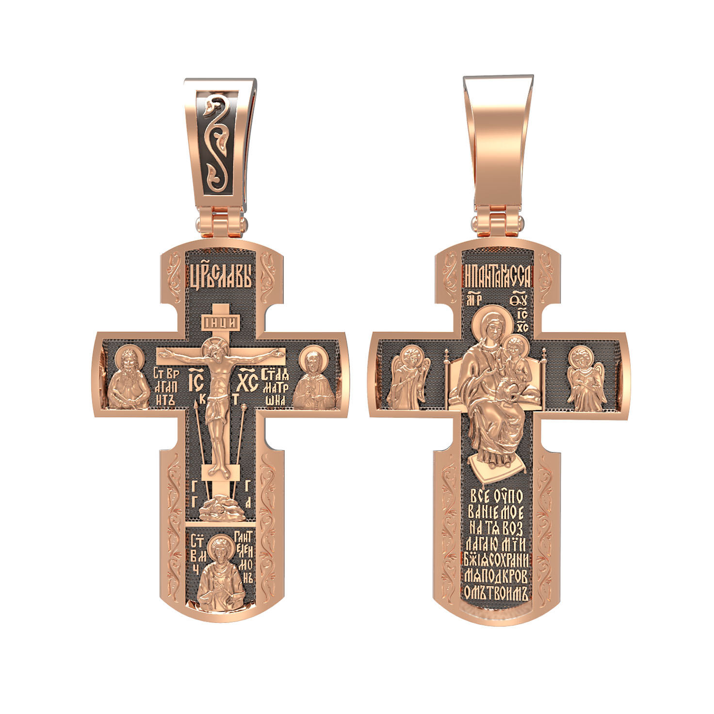 Ювелирное изделие - Крест из красного золота в магазине Best-Gold 155039