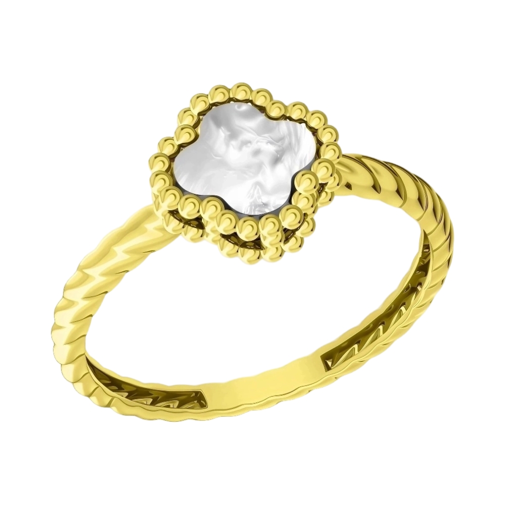 Ювелирное изделие - Кольцо из желтого золота с перламутром в магазине Best-Gold 155968