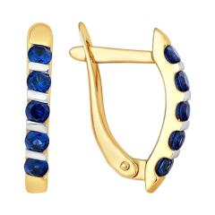 Ювелирное изделие - Серьги из красного золота с фианитами в магазине Best-Gold 111744