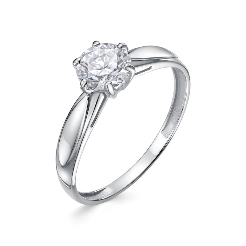 Ювелирное изделие - Кольцо помолвочное из белого золота с бриллиантом в магазине Best-Gold 158218