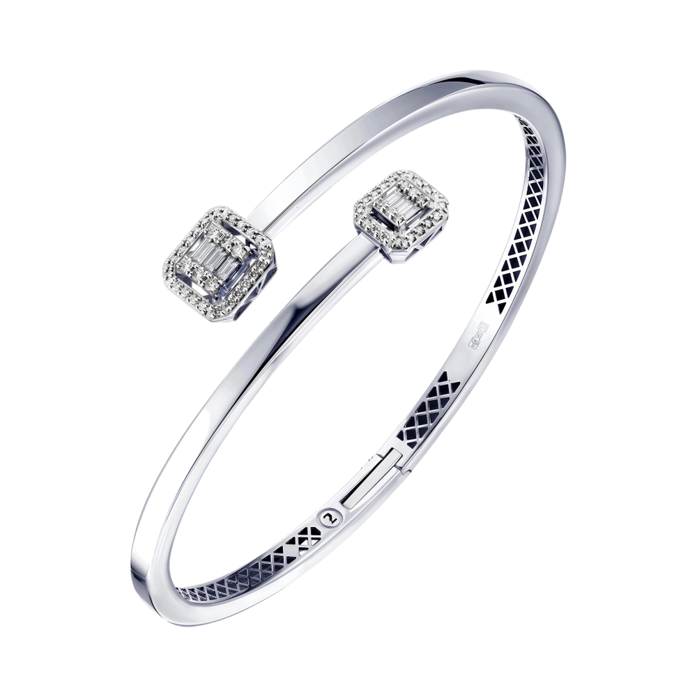 Ювелирное изделие - Браслет из белого золота с бриллиантами в магазине Best-Gold 151925