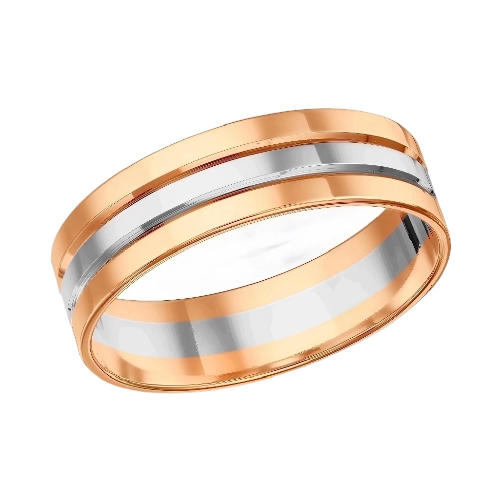 Обручальное кольцо из комбинированного золота
