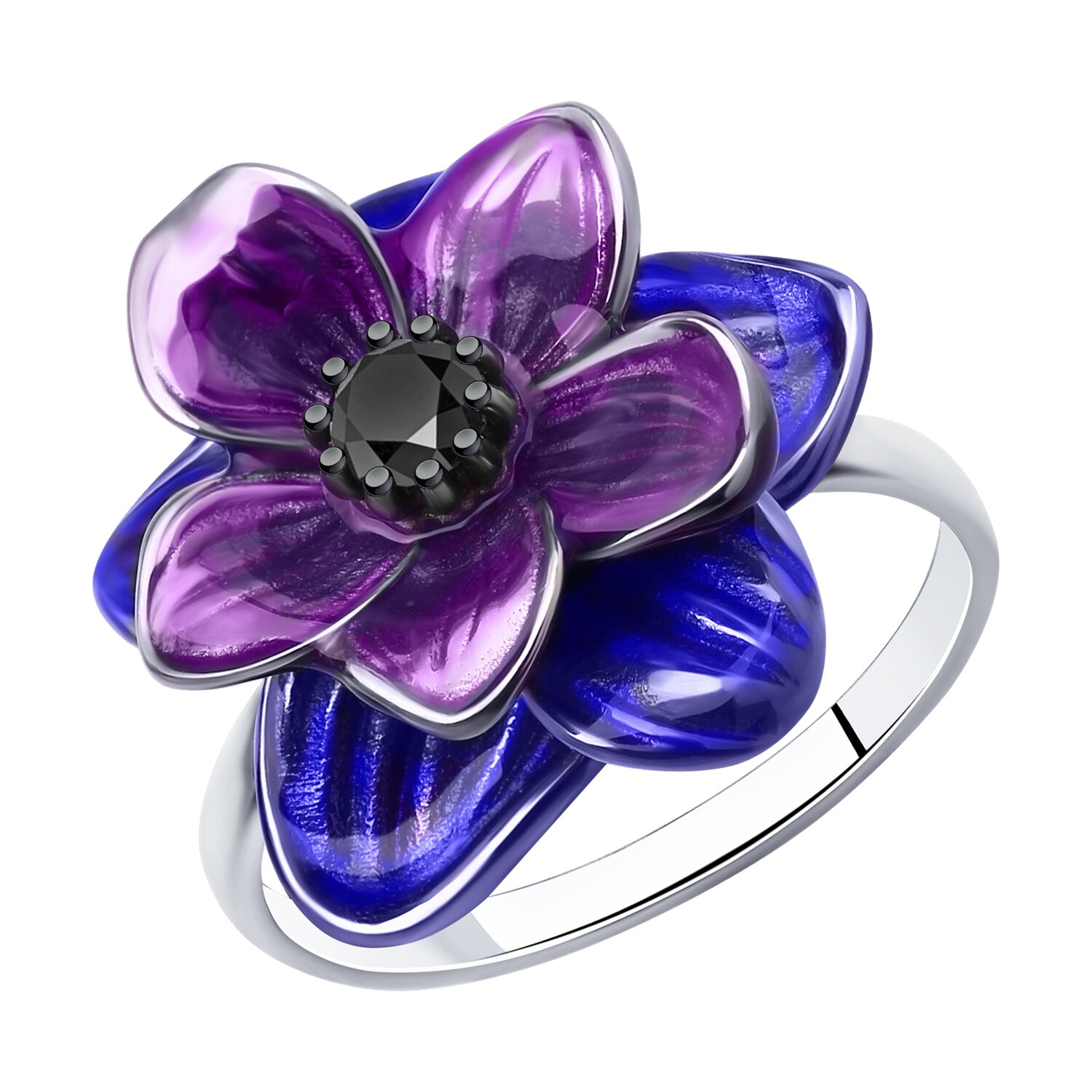 Ювелирное изделие - Кольцо из серебра с эмалью в магазине Best-Gold 116674