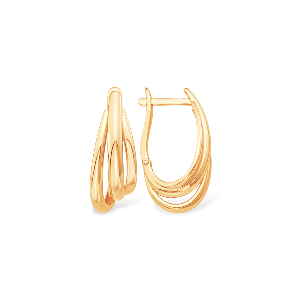 Серьги из красного золота