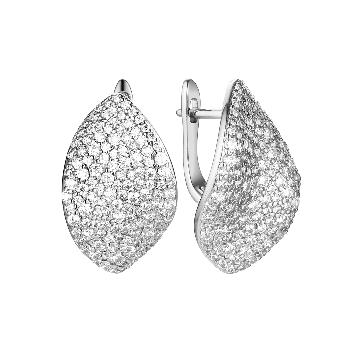 Ювелирное изделие - Серьги из серебра с фианитами в магазине Best-Gold 147116