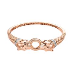 Ювелирное изделие - Браслет жесткий в красном золоте с фианитами в магазине Best-Gold 144270