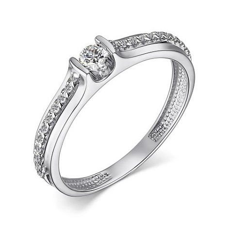 Кольцо из белого золота с бриллиантами