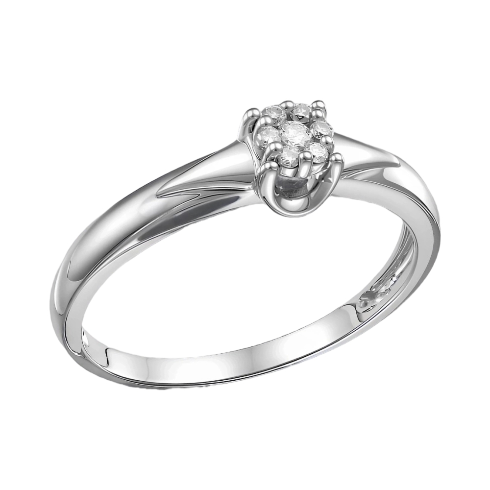 Ювелирное изделие - Кольцо помолвочное из белого золота с бриллиантами в магазине Best-Gold 117272