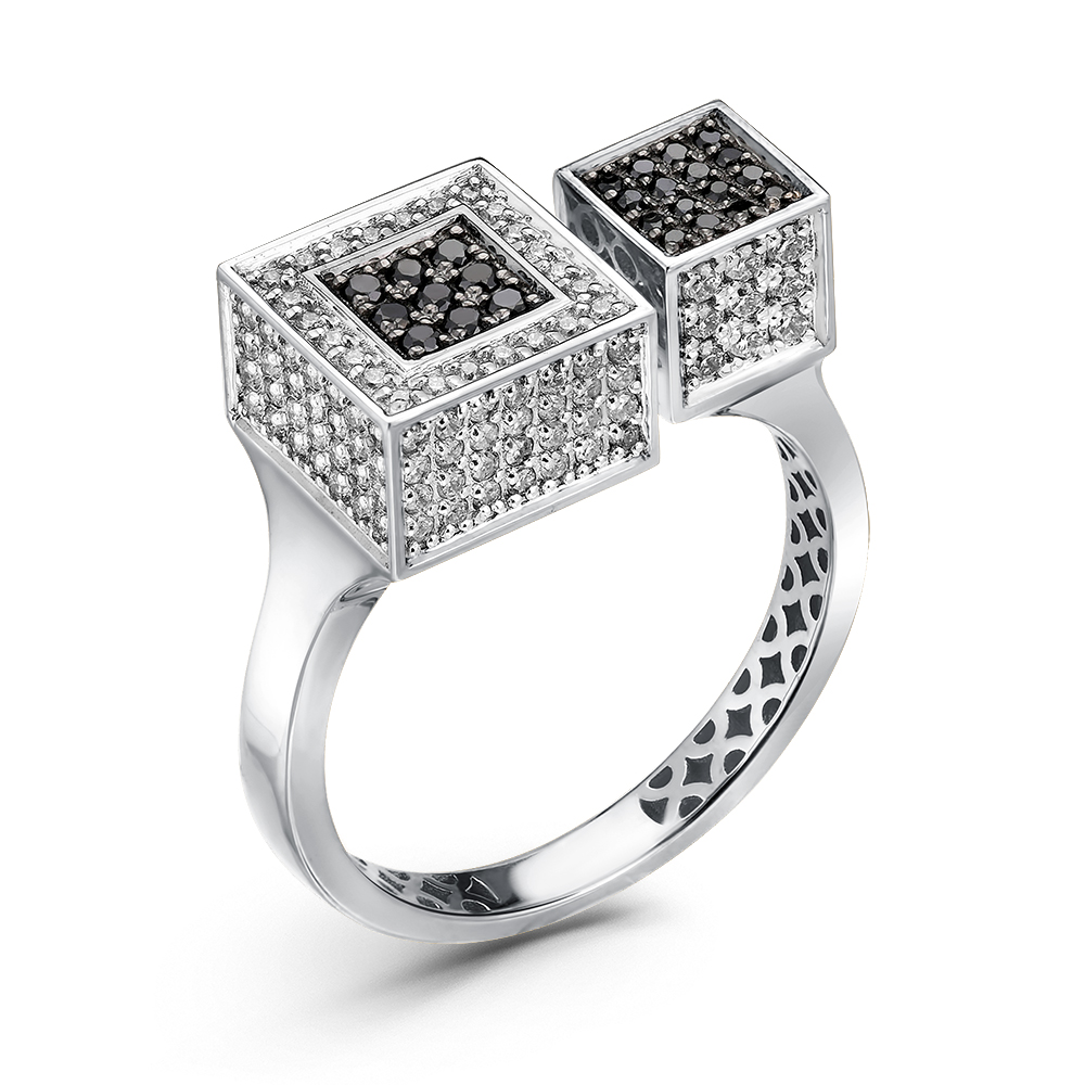 Ювелирное изделие - Кольцо из белого золота с бриллиантами в магазине Best-Gold 151906