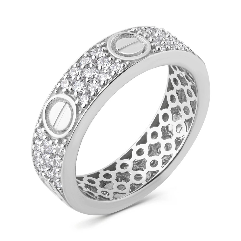 Ювелирное изделие - Кольцо из белого золота с фианитами в магазине Best-Gold 151629