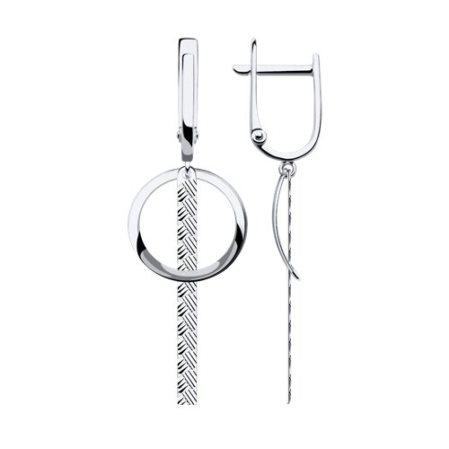 Ювелирное изделие - Серьги из белого золота в магазине Best-Gold 116465