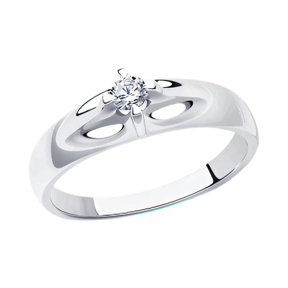 Ювелирное изделие - Кольцо помолвочное в белом золоте с бриллиантами в магазине Best-Gold 130881