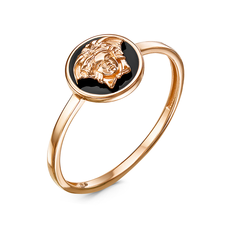 Ювелирное изделие - Кольцо из красного золота с эмалью в магазине Best-Gold 122265