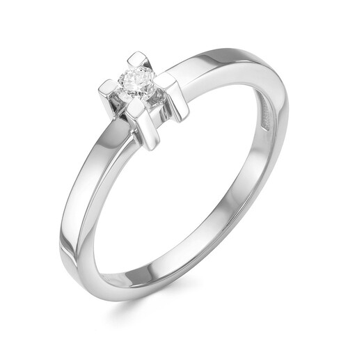 Ювелирное изделие - Кольцо из белого золота с бриллиантами в магазине Best-Gold 083918