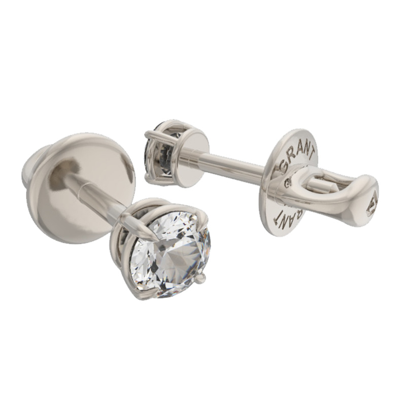 Серьги из белого золота с бриллиантами