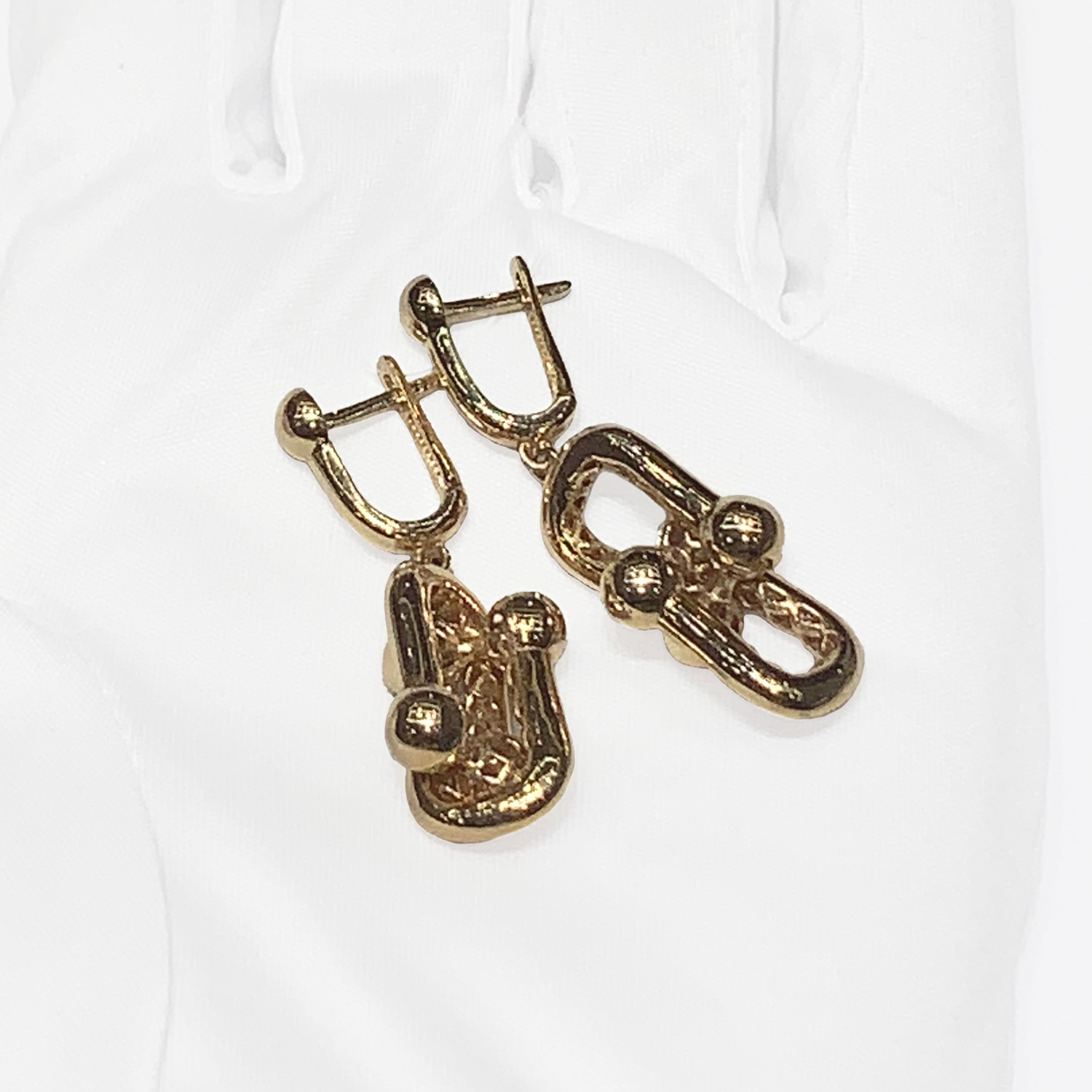 Серьги из красного золота