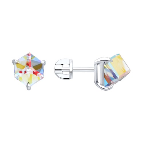 Ювелирное изделие - Серьги из серебра с Нанокристалл Swarovski в магазине Best-Gold 154982