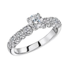 Ювелирное изделие - Кольцо из белого золота с бриллиантами в магазине Best-Gold 157836