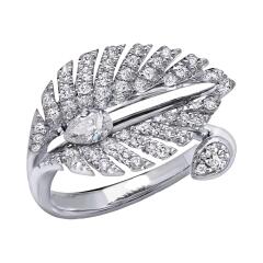 Ювелирное изделие - Кольцо из белого золота с бриллиантом в магазине Best-Gold 144069