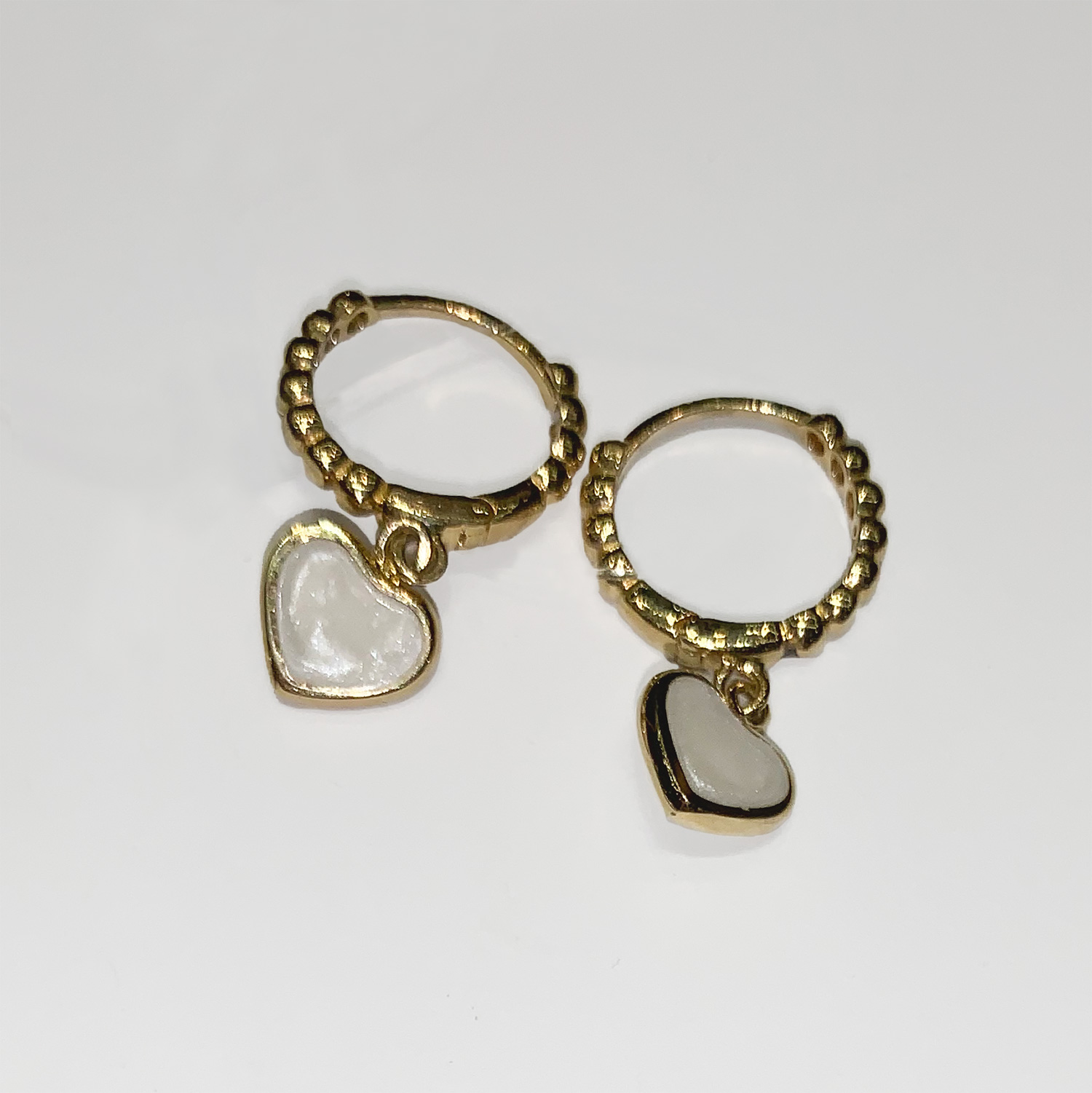 Серьги из жёлтого золота с перламутрами