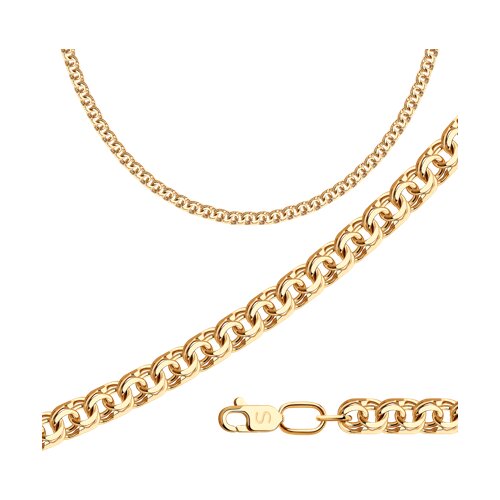 Ювелирное изделие - Цепь из красного золота плетение гарибальди в магазине Best-Gold 128171