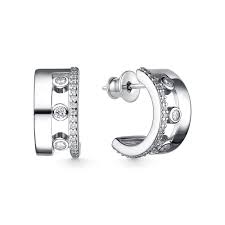 Ювелирное изделие - Серьги из серебра с фианитами в магазине Best-Gold 026598