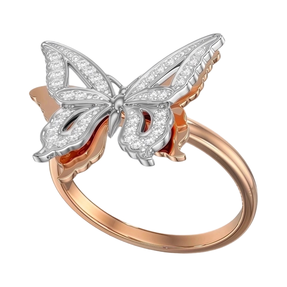 Ювелирное изделие - Кольцо из красного золота с фианитами в магазине Best-Gold 034299