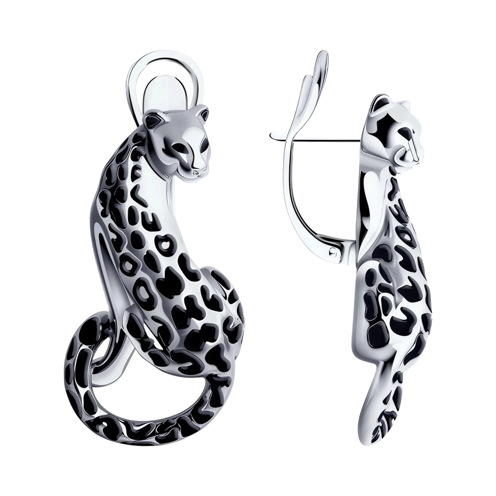 Ювелирное изделие - Серьги из серебра с эмалью в магазине Best-Gold 152793