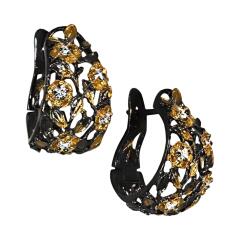 Ювелирное изделие - Серьги из серебра с фианитами в магазине Best-Gold 060397