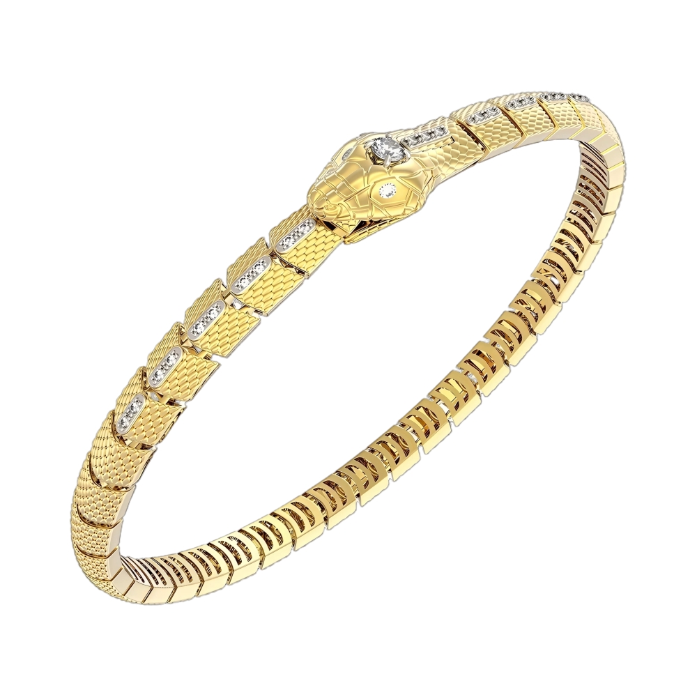 Ювелирное изделие - Браслет из желтого золота с бриллиантами в магазине Best-Gold 149394