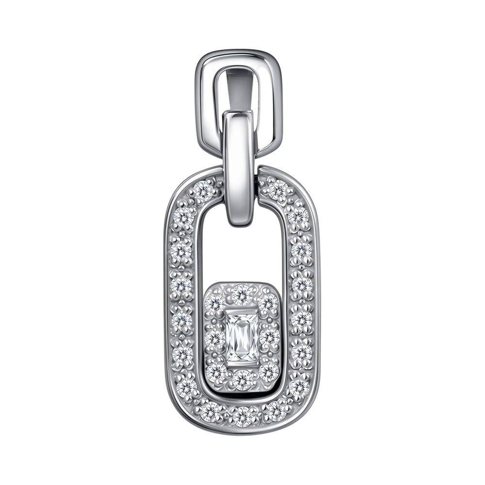Ювелирное изделие - Подвеска из белого золота с бриллиантами в магазине Best-Gold 154979