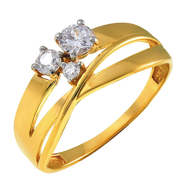 Ювелирное изделие - Кольцо из красного золота с фианитами в магазине Best-Gold 125812