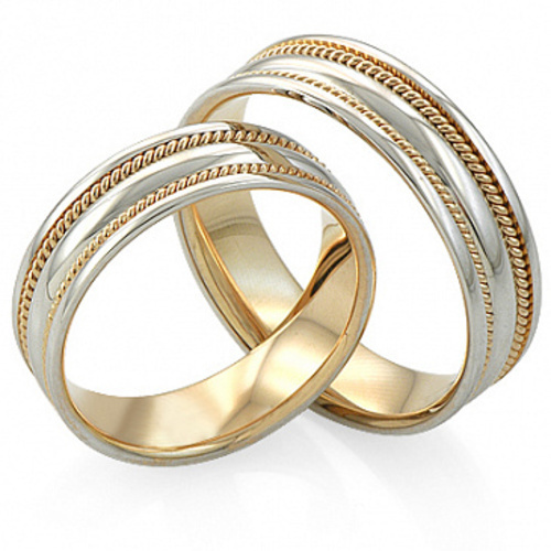 Ювелирное изделие - Обручальное кольцо из комбинированного золота в магазине Best-Gold 021355