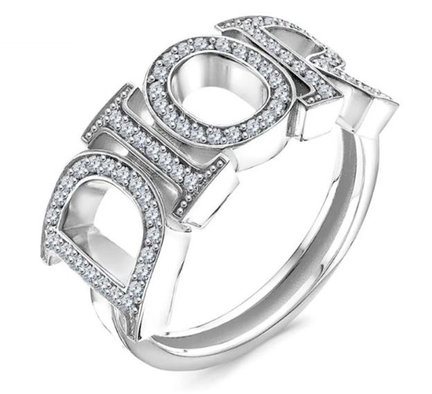 Кольцо из серебра с фианитами