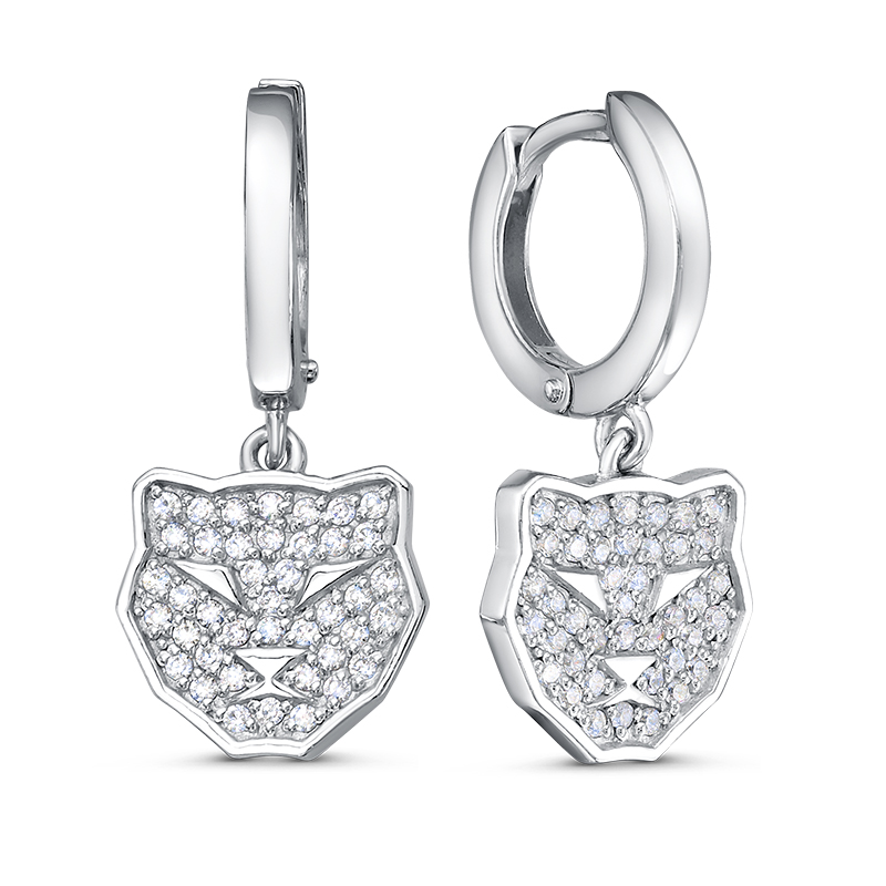 Ювелирное изделие - Серьги из серебра с фианитами в магазине Best-Gold 133353