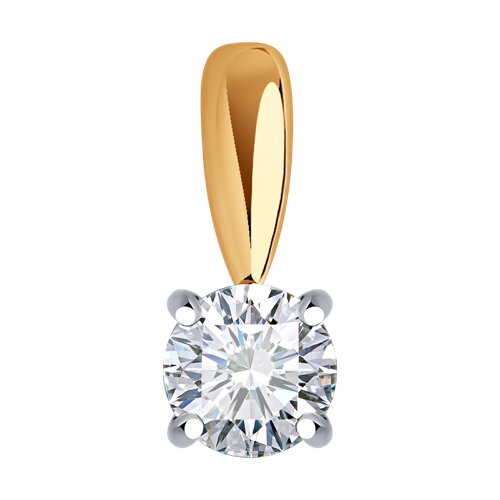 Подвеска из красного золота с бриллиантом