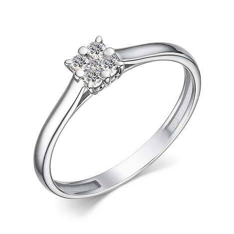 Ювелирное изделие - Кольцо из белого золота с бриллиантами в магазине Best-Gold 158761